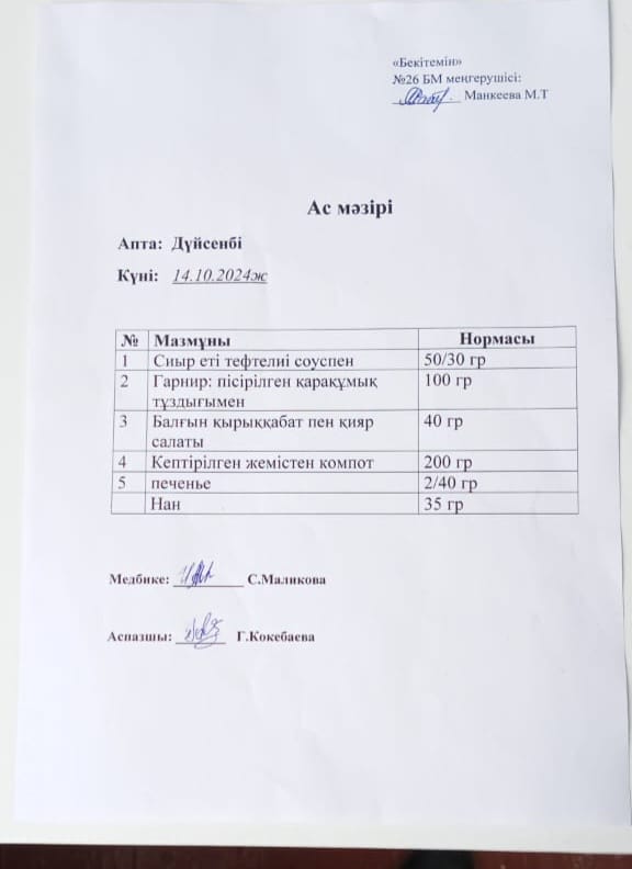 Дұрыс тамақтану- денсаулық кепілі